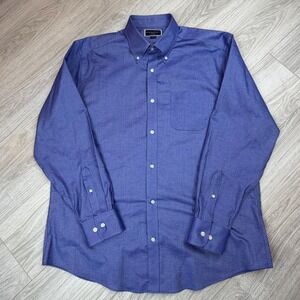 Charles Tyrwhitt Mens Non‎ Iron Classic Fit Dress Shirt Extra Large Blue